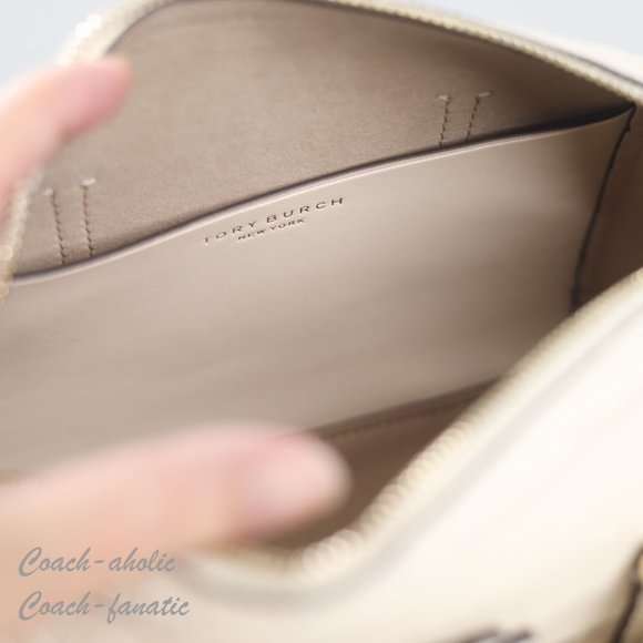 NWT Tory Burch 153463 Thea Mini Satchel Embossed Leather Crossbody in New Cream - Picture 12 of 12